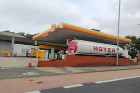 A Hoyer fuel tanker at Shell in London Road, Hilsea. Picture: Andrew Richards