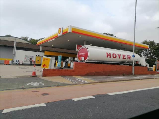 A Hoyer fuel tanker at Shell in London Road, Hilsea. Picture: Andrew Richards