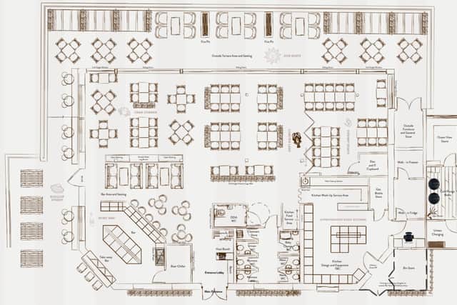 The floor plans for the new Southsea Beach Cafe site on Clarence Esplanade.