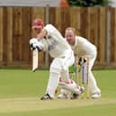 Chris Lynn in action during his 126 against US Portsmouth at Privett Park in 2008. Pic: Steve Reid.