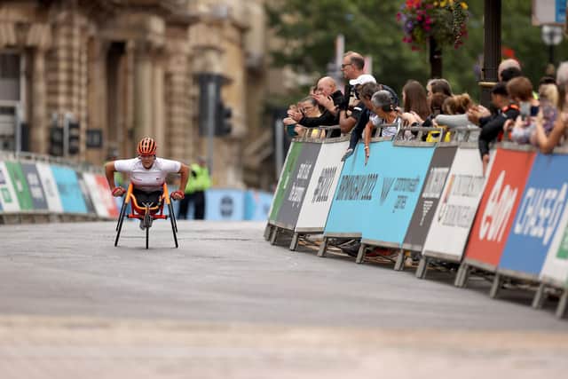 Eden Rainbow-Cooper on her way to a silver medal in the Commonwealth Games. Photo by Mark Kolbe/Getty Images