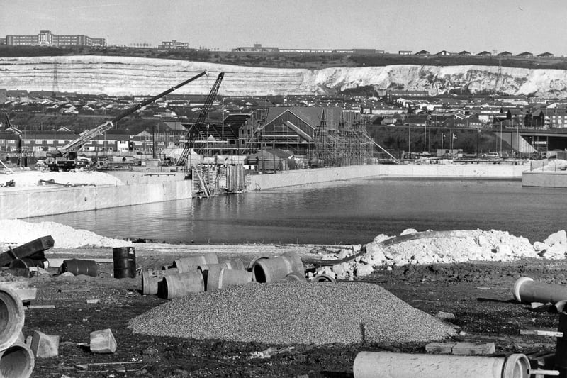 Port Solent Marina in January 1988. The News PP5109