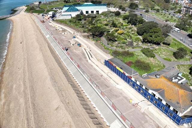 Work has now begun on the stretch from the Pyramids to South Parade Pier