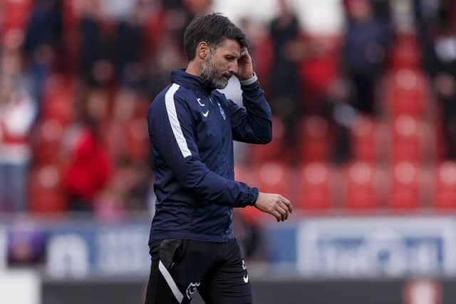 Danny Cowley struggled to hide his disappointment with Pompey's performance against Rotherham.  Picture: Daniel Chesterton