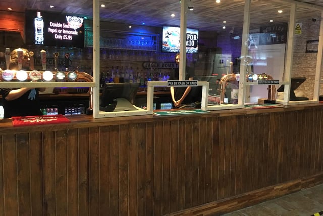 A different look at the bar in Rosie's.
