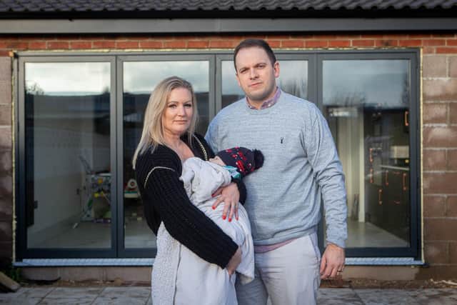Sophie and Jon Mondey with their son Hudson, six months
Picture: Habibur Rahman
