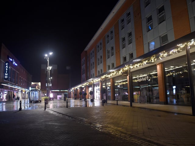 Christmas lights and decorations are being put up at Gunwharf Quays. Picture: Sarah Standing (041122-5271)
