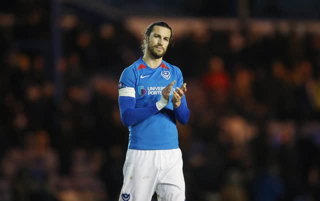 Christian Burgess is one of 10 players whose contracts end in the summer - which could affect their Pompey involvement in an extended season. Picture: Joe Pepler
