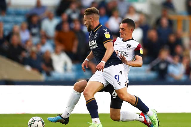 Shaun Williams made his Pompey league debut against Millwall. (Photo by Jacques Feeney/Getty Images)