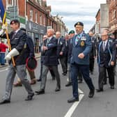 The Falklands 40 parade through Havant. Picture: Mike Cooter (090622)