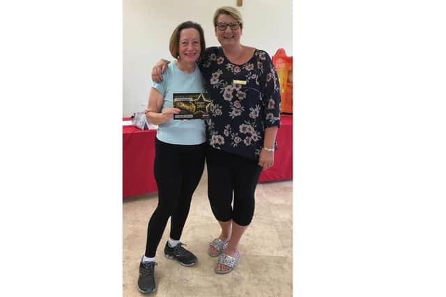 Cindy Haveron from Cowplain is celebrating losing 6.5 stone with Slimming World and the positive effects it has had on her type 2 diabetes. Pictured: Cindy with Waterlooville slimming consultant Lea Wood