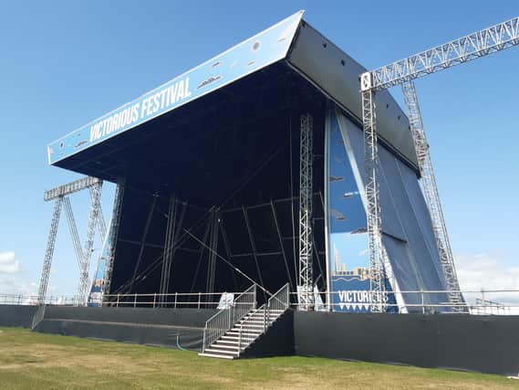 The larger Common Stage and the backstage area is now all in place ready for the artists to arrive. Headlining on Friday will be Jamiroquai, on Saturday will be Kasabian and on Sunday will be Mumford & Sons