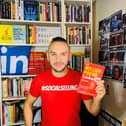 Daniel Disney with his book The Million-Pound LinkedIn Message 
