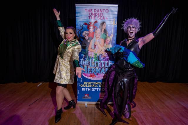 Charlotte C-K as Prince Erik and Aled Price as Ursula from The Little Mermaid at Portsmouth Guildhall, Portsmouth
Picture: Habibur Rahman