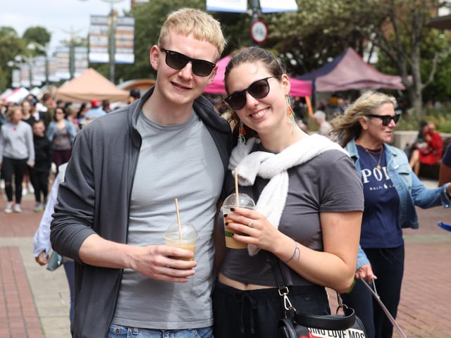 Pictured is (L-R) Sam Baldwin and Dasha Tzimouli.
Picture: Sam Stephenson.