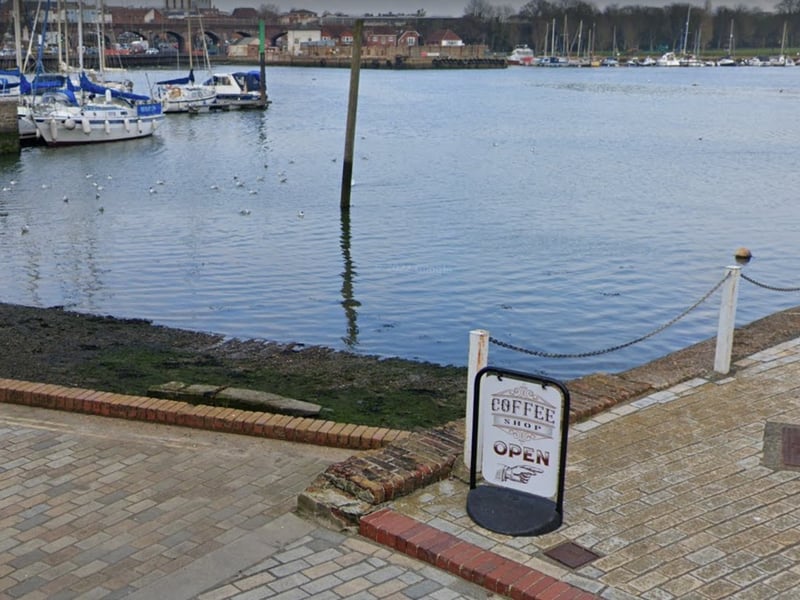 Tides Coffee Shop is a charming venue out of the way of the busy atmosphere in Portsmouth city and it overlooks the water, making it a picturesque location for a hot drink and slice of cake.