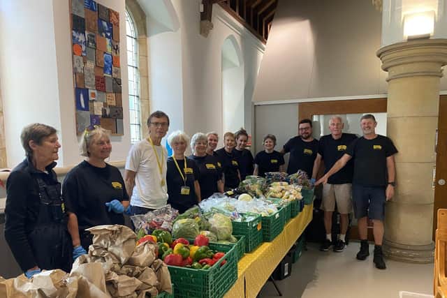 The team of staff and volunteers at Graylingwell Community Food Hub, supported by Clarion Futures