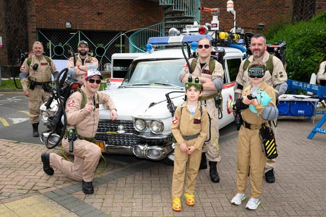 Pictured is: Ghostbusters and Ecto-1.
Picture: Keith Woodland (080621-8)