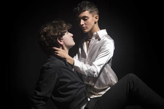 Charles Wingrove (left) as Romeo and Luca Falco-Pitt as Julius. Picture by Martin Willoughby