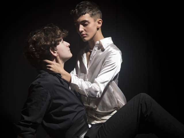 Charles Wingrove (left) as Romeo and Luca Falco-Pitt as Julius. Picture by Martin Willoughby