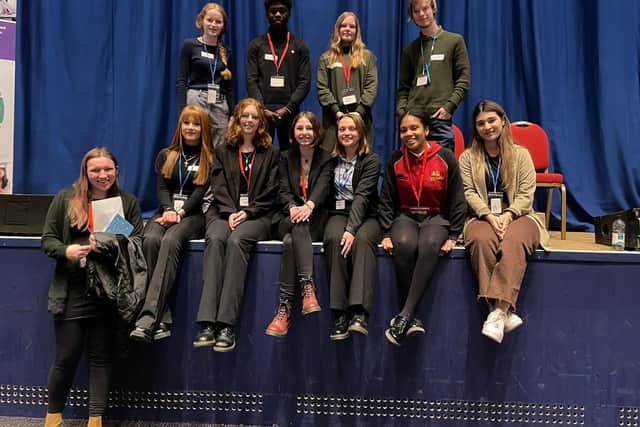 Top left to right: Ella Reilly, Adetola Adeniran, Jessica Duffield, Jacob Short. Bottom left to right: Ruby Jewell, Beth Hargreaves, Sakura Elkington, Lauren Collier, Chloe Foulis, Destiny Rose-Forde Kennedy, Lalash Lateef.