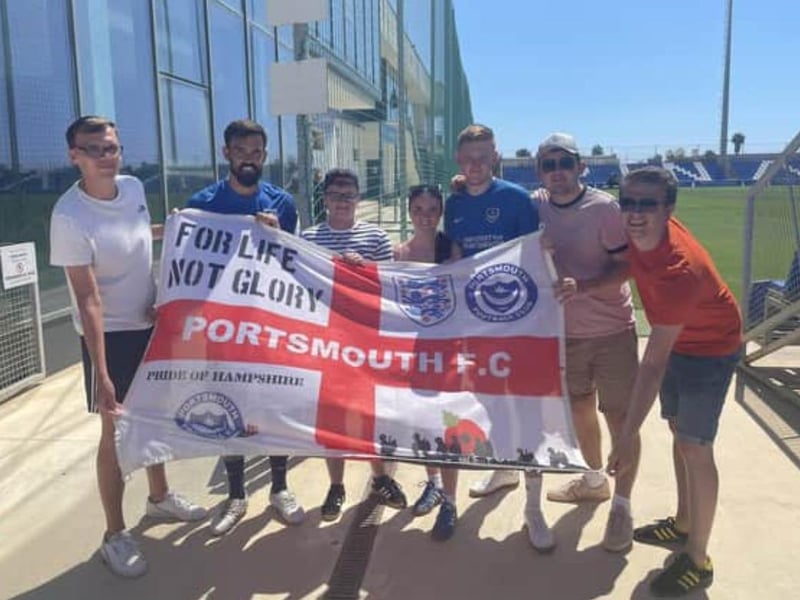 These Pompey fans met Marlon Pack in the pre-season trip to Spain in 2022.