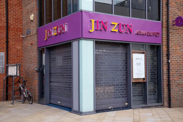 Signs of the new restaurant JinZun in Fareham on August 31, 2022. Picture: Habibur Rahman.