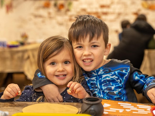 Fort Nelson is holding its spooky half term this week, with games, story telling, face painting and other entertainment for the whole family.Pictured - Mercy, 3 and Marshall, 6 from GosportPhotos by Alex Shute