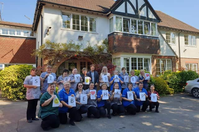 Staff at The Avenue Care Home in Fareham, who recorded an uplifting video dancing with residents to Don't Worry, Be Happy