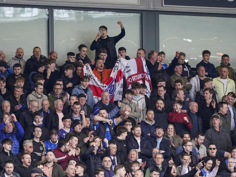 4,019 Pompey fans enjoyed the Blues' 1-0 win at Peterborough