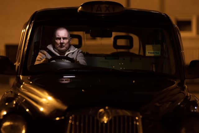 Robert Glenister stars as troubled cabbie Tony in Channel 5's The Night Caller (Picture: Channel 5)