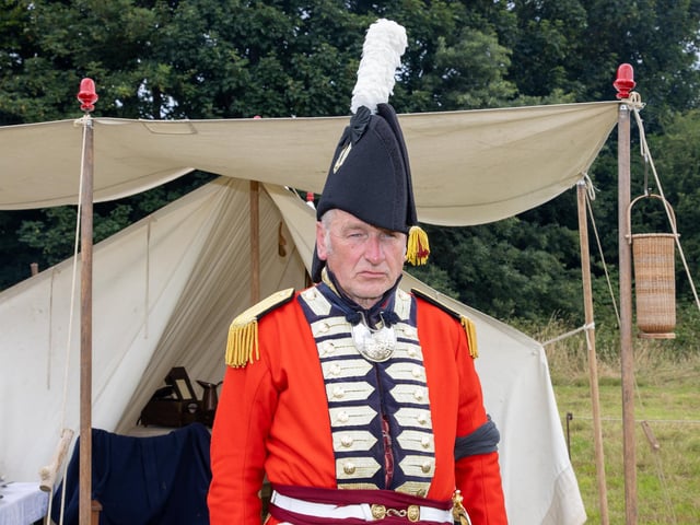 Stansted Park opened its doors for its Summer Festival this weekend, with re-enactments, vintage vehicles, archery, horse displays and lots of fun for the family.
Pictured - Paul biigin (Captain of the Royal Engineers)
Photos by Alex Shute