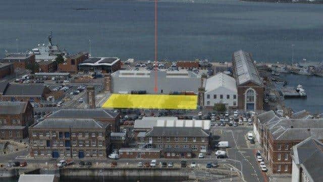Where the new store to support the Queen Elizabeth-class aircraft carriers will go at Portsmouth's naval base