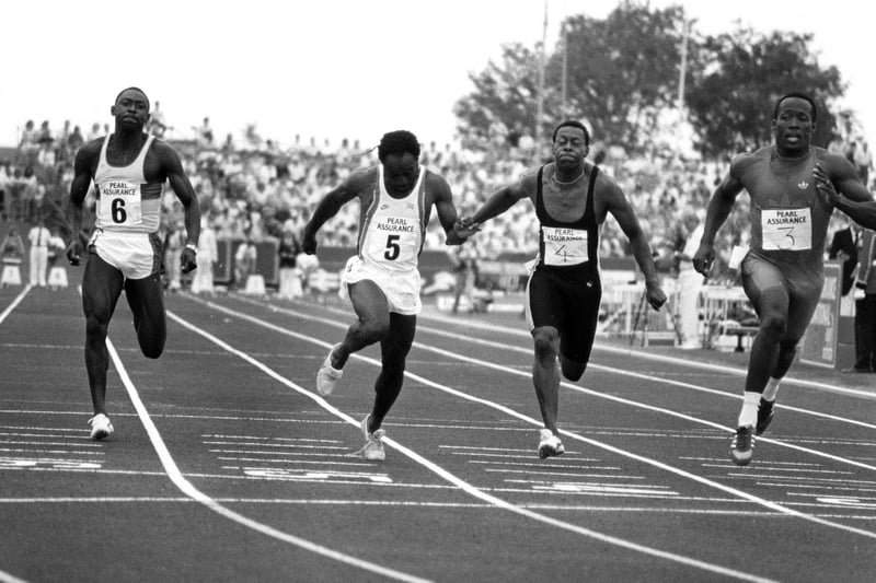 The 100m race in the 1988 Portsmouth Athletics. The News PP4423