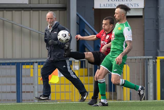 Carberry goalscorer James Willis, right. Picture: Keith Woodland