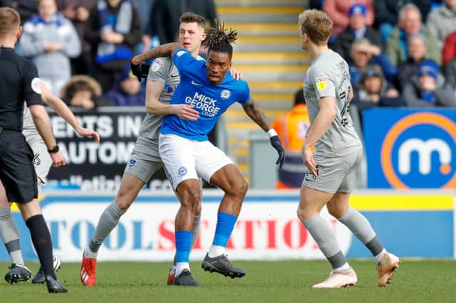Peterborough striker Ivan Toney couldn't be handled by Pompey, as Kenny Jackett's men slumped to a 2-0 loss this afternoon. Picture: Simon Davies/ProSportsImages