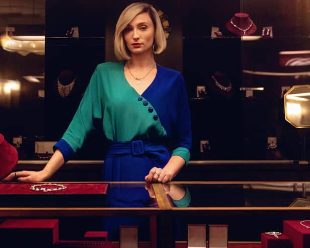 Sophie Turner stars as real-life criminal mastermind Joan Hannington a the new ITV drama series Joan (Picture: ITV)
