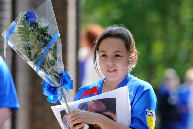 Devoted dad and Pompey fan Dominic Merrix died suddenly after appearing to recover from Covid-19. His funeral took place at Portchester Crematorium on Monday, April 27, 2020.

Picture: Sarah Standing (270420-1121)