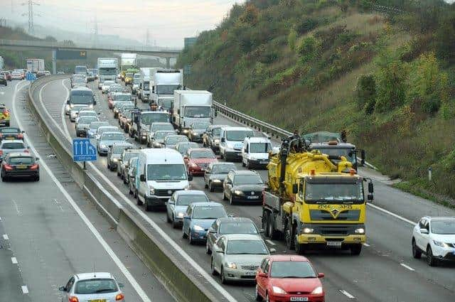 Stock photo of traffic building up on the M27 between Portsmouth and Fareham. Picture: Paul Jacobs