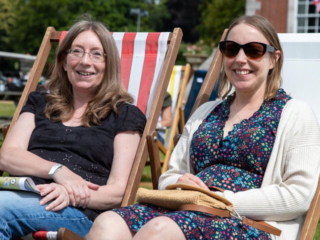 Stansted Park opened its doors for its Summer Festival this weekend, with re-enactments, vintage vehicles, archery, horse displays and lots of fun for the family.
Pictured - Samantha Palmer and Claire Bradley
Photos by Alex Shute