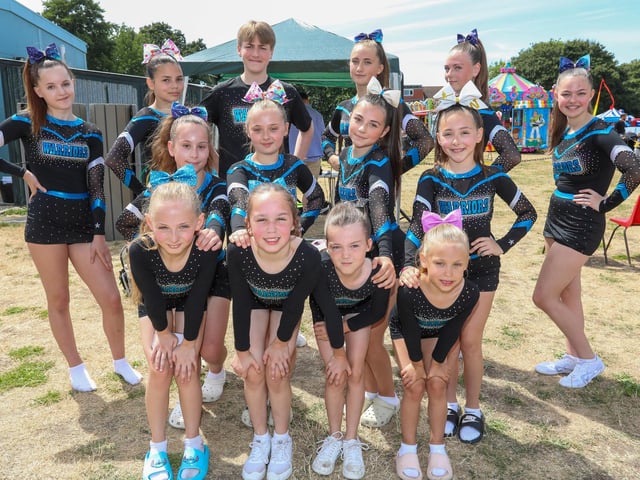 Portsmouth Warriors cheerleading squad. Stamshaw Junior School's fete Picture: Chris  Moorhouse (290624-256)