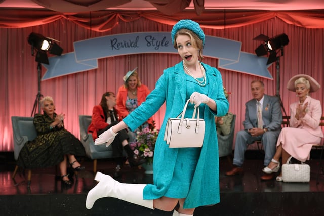 Competitors of the best dressed competition at Goodwood Revival. Photo: Kieran Cleeves/PA Wire