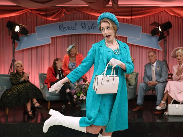 Competitors of the best dressed competition at Goodwood Revival. Photo: Kieran Cleeves/PA Wire