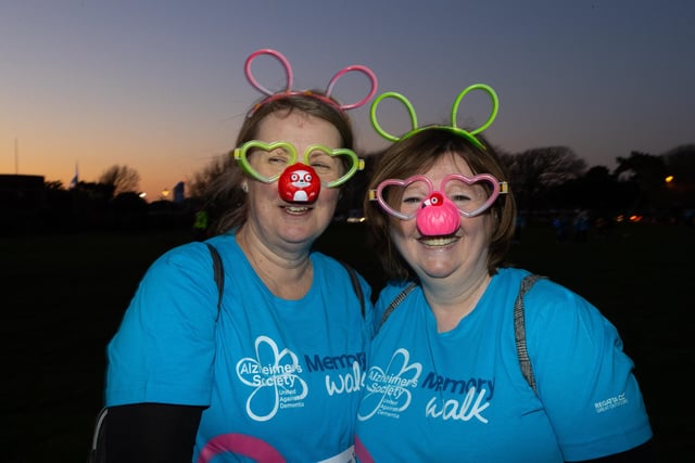 Jackie Seckington and Pam Palmer came to Castle Field, Southsea to take part in the Alzheimers Society Glow Walk on Friday evening. Photos by Alex Shute



