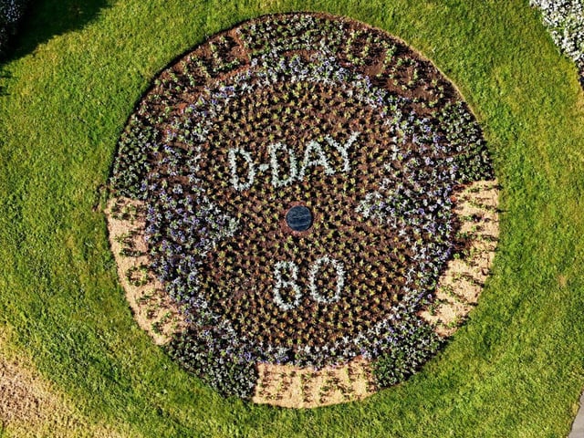 D-Day flower bed