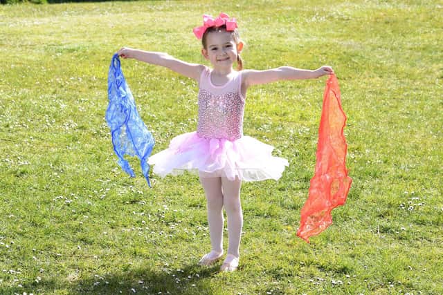 Pictured at St Mary’s Church hall in Alverstoke, Gosport is Hermione Lewis age 4 practising some moves before her class.

Picture by: Paul Jacobs/pictureexclusive.com