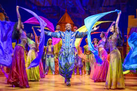 Yeukayi Ushe as Genie in Aladdin. Picture by Deen van Meer