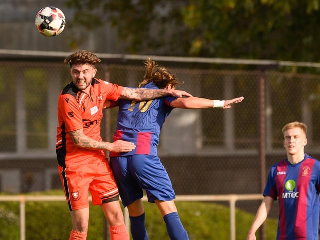 Portchester's James Cowan, left. Picture: Keith Woodland