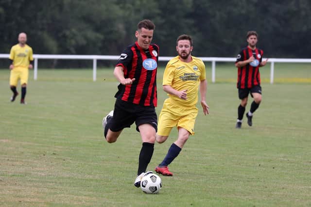 Fleetlands Vets (red/black) v Gosport Vets.
Picture: Sam Stephenson
