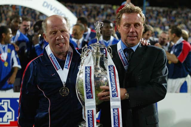 Harry Redknapp and Jim Smith with the 2002-03 First Division championship trophy.  Picture: Mike Hewitt/Getty Images